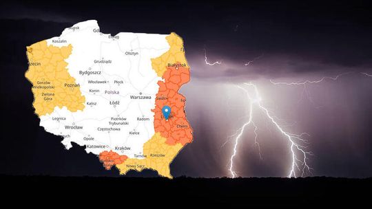 Lubelskie: Burze z intensywnymi opadami deszczu i gradu. Ostrzeżenie drugiego stopnia