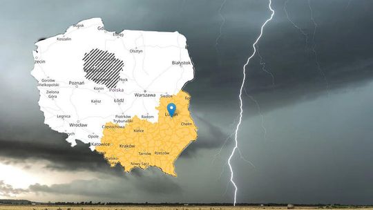 Lubelskie: Kolejny burzowy dzień, możliwe opady gradu. Ostrzeżenie IMGW