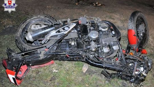 Lubelskie: Młody motocyklista zginął w wypadku. Nie miał uprawnień do kierowania jednośladem