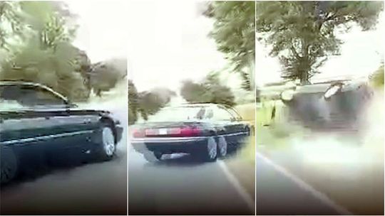 Lubelskie: Najpierw wyprzedzanie, po chwili dachowanie. Wszystko zarejestrowała kamera