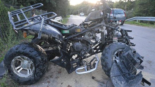 Lubelskie. Nastolatek wjechał quadem wprost pod volvo