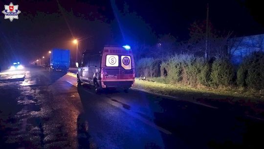 Lubelskie: Nie żyje 36-letni rowerzysta potrącony przez ciężarówkę