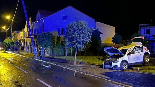 Lubelskie. Nocny pościg ulicami miasta. Nagranie z radiowozu