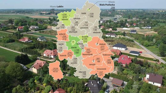 Lubelskie się wyludnia. Najszybciej ludzi ubywa w dwóch powiatach