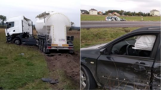 Lubelskie: Śmiertelny wypadek na DK 12. Osobowe volvo czołowo zderzyło się z ciężarówką