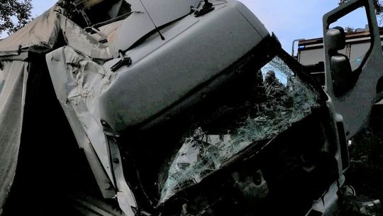 Lubelskie: Uderzenie w drzewo rozszarpało kabinę ciężarówki