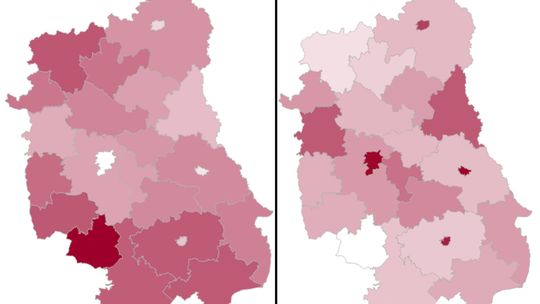 Lubelskie: Wyborcze mapy poparcia dla kandydatów na prezydenta RP