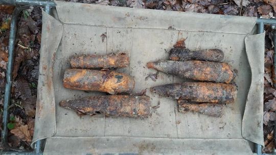 Lubelskie. Wykopali arsenał w lesie zaledwie 300 metrów od DK 12