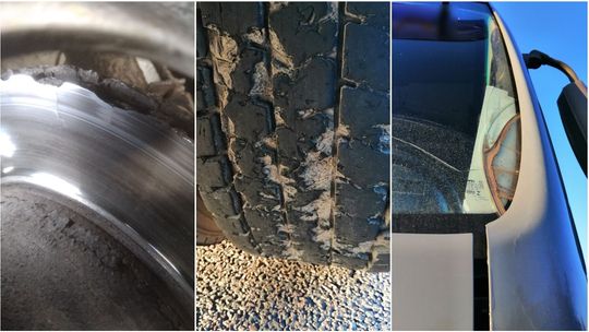 Lubelskie: Zdarte opony i zniszczone tarcze hamulcowe. WITD skontrolował przewoźników [zdjęcia]