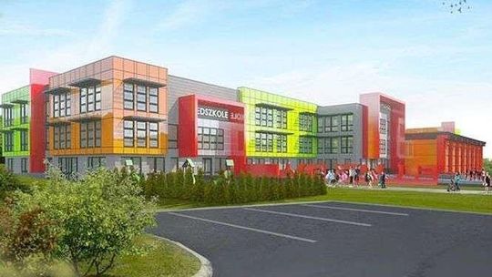 Lublin: Barwna elewacja szkoły budzi kontrowersje. "Proszę o zmianę kolorystyki"