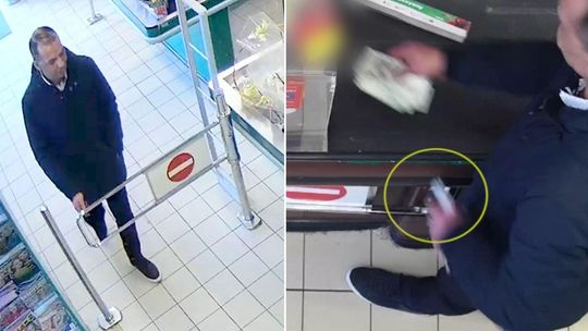 Lublin: Oszukał kasjerkę w sklepie podczas wymiany banknotów [wideo]