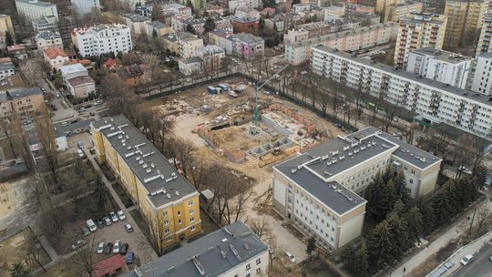 Lublin: Powstają kolejne piętra hali sportowej I LO im. Staszica
