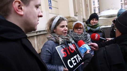 Lublin: Protest przeciwko umowie CETA