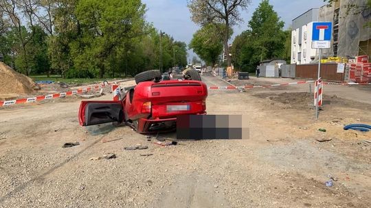 Lublin: Śmiertelny wypadek. Mężczyzna zginął na al. Andersa [zdjęcia]