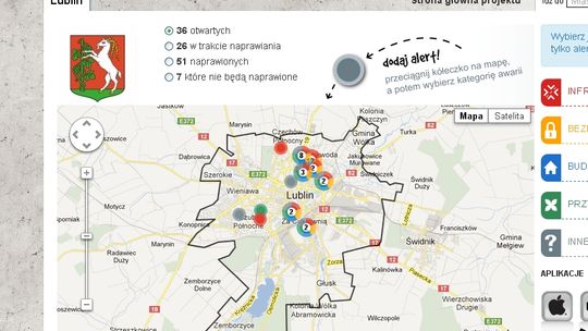 Lublin w naprawmyto.pl. Awarię zgłosisz przez Internet