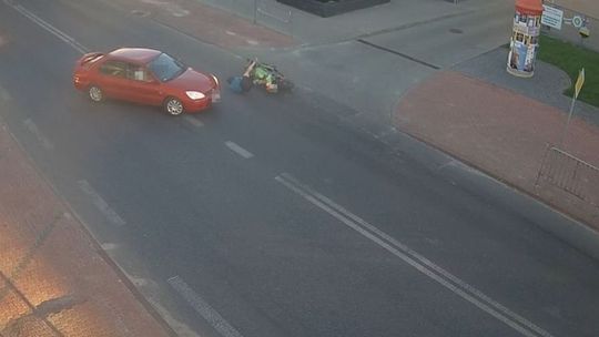 Łuków: wypadek motocyklisty zarejestrowała kamera. "Ruszył dynamicznie"