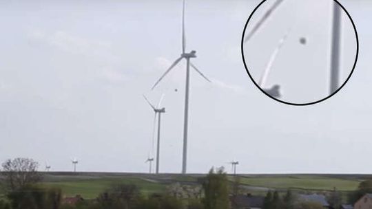 Majdan Górny: Tajemniczy obiekt koło wiatraków. Komentarze: UFO? dron?