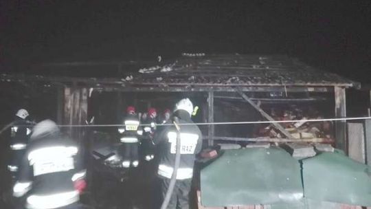 Majdan Trzebieski: Paliła się szopa z drewnem