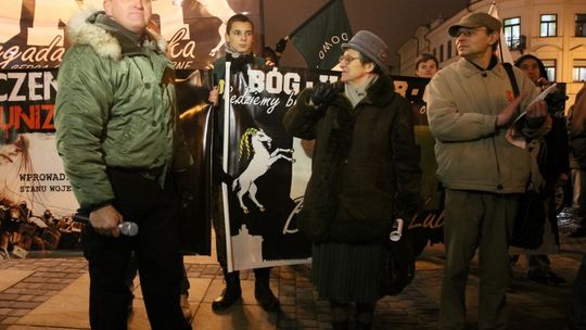 Manifestacja ONR w rocznicę stanu wojennego (wideo)