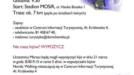 Marsz nordic walking oraz na Górę Trzech Krzyży w Parchatce