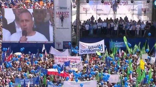 Marsz Wolności w Warszawie. "Idziemy do wolności, do wygranych wyborów"