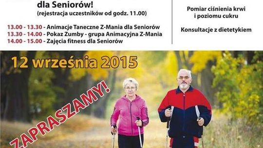 Marszeriada dla seniorów nad Zalewem Zemborzyckim