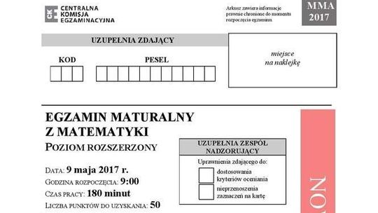 Matura 2017 matematyka rozszerzona: Mamy arkusze, jakie zadania sprawiły trudność?