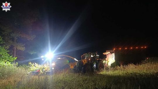 Mężczyzna został porażony prądem podczas prac polowych