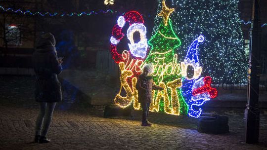 Miasto rozświetlone na święta. Iluminacje w Białej Podlaskiej
