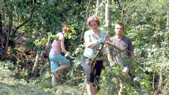 Mieszkanie Porosiuków budują sobie plażę