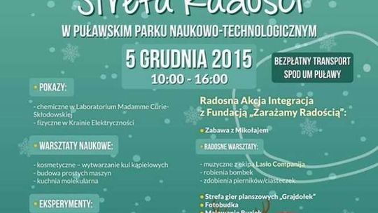 Mikołajki w Puławach. Strefa Radości w PPN-T i inne imprezy