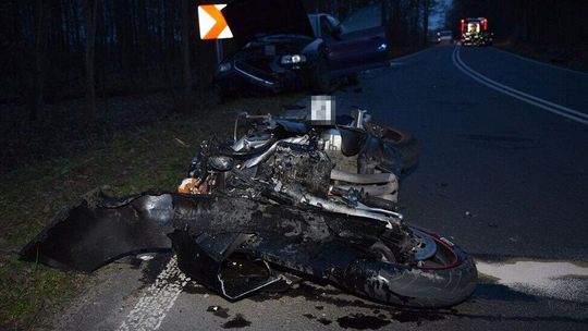 Młody motocyklista ucierpiał w wypadku