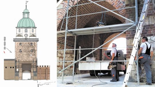 Montują kratę na Bramie Krakowskiej w Lublinie. Nowa atrakcja turystyczna