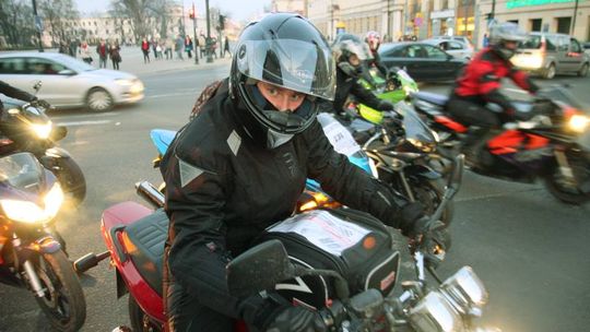 Motocykliści czekali w Lublinie na minister Muchę (zdjęcia, wideo)