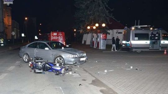 Motocyklista ciężko ranny, kierująca volvo wymusiła pierwszeństwo