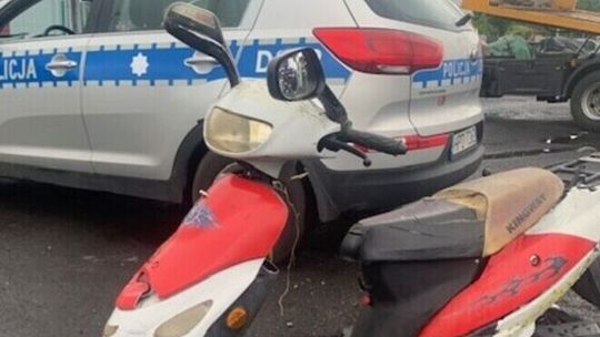 Motocyklista pod wpływem alkoholu wjechał do rowu 