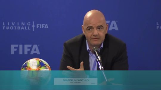 Mundial na 48 drużyn już w 2022 roku? Infantino: Byłoby bardzo trudno zorganizować go tylko w Katarze [wideo]