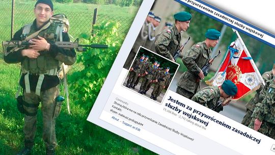Na Facebooku poparło go już 19 tys. osób. Chce przywrócenia obowiązku służby wojskowej