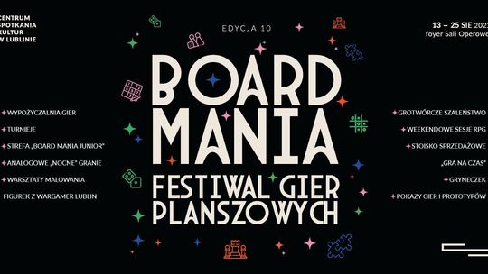 Na planszówki do Centrum Spotkania Kultur. 10. festiwal Board Mania