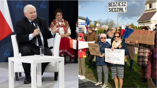 Na sali witały go brawa. Ale kiedy Kaczyński wyjeżdżał, żegnały okrzyki: "to już nie jest bastion PiS-u”