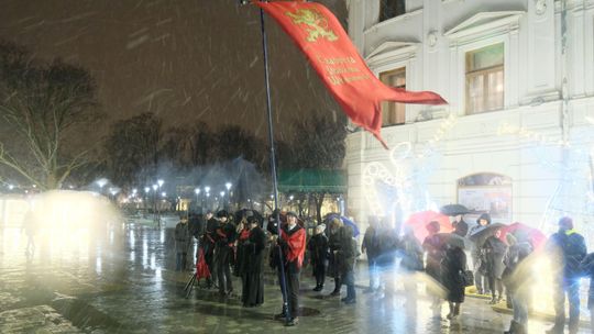 Na sztandarze lew. W Lublinie modlili się na ulicy o odnowę moralną narodu polskiego