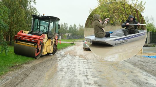 Na Trześniowskiej pływali łódką, a następnego dnia ratusz wysłał tam walec