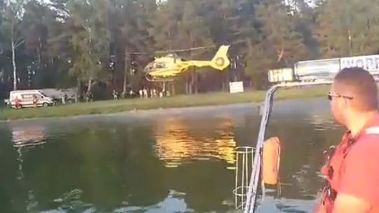 Nad jeziorem Białym lądował helikopter LPR. Ratownicy apelują o rozwagę