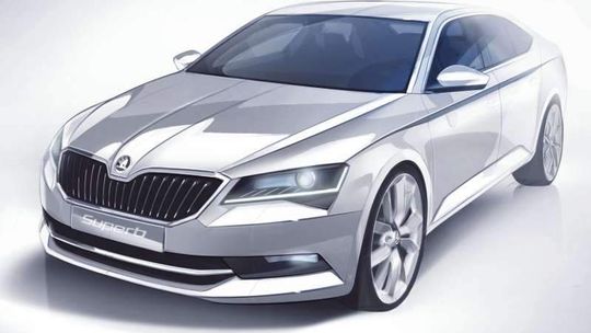 Nadjeżdża skoda superb