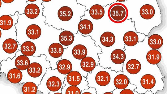Najcieplejszy dzień roku! Rekord padł w Ostrołęce i wyniósł 35,7°C. A gdzie było najgoręcej na Lubelszczyźnie?