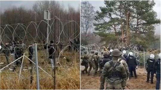 Nerwowo przy przejściu na Białoruś, imigranci chcieli sforsować granicę. "Sytuacja została opanowana"