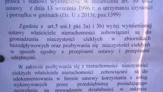 Nie wylewajcie nieczystości do rowu melioracyjnego! Wójt apeluje