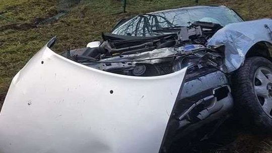 Nie zatrzymał się na "stopie". Miał sporo szczęścia 