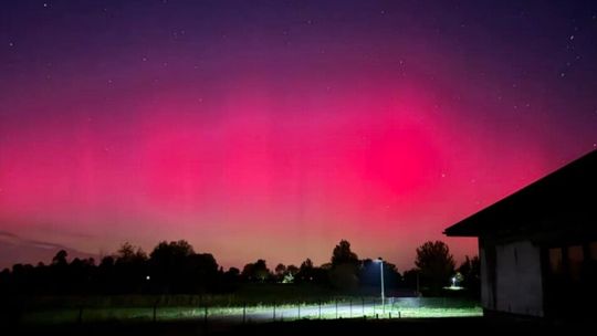 Niebo mieniło się kolorami. Tak wyglądała zorza polarna nad Lubelszczyzną 