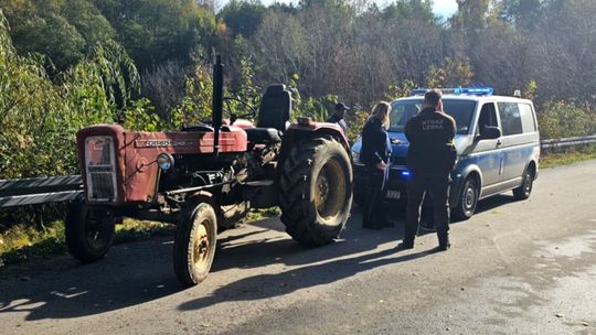 Nielegalna wycinka i traktor na gazie. Leśny patrol miał pełne ręce roboty 
